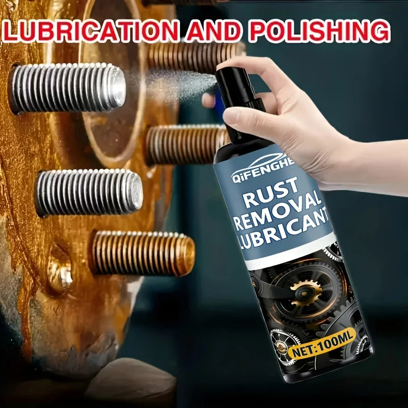 3.38oz Universal Rust Remover Spray for Car Wheels & Metal Surfaces, Multi-Purpose Lubricant & Anti-Rust Treatment, Fast Acting Oasis Select