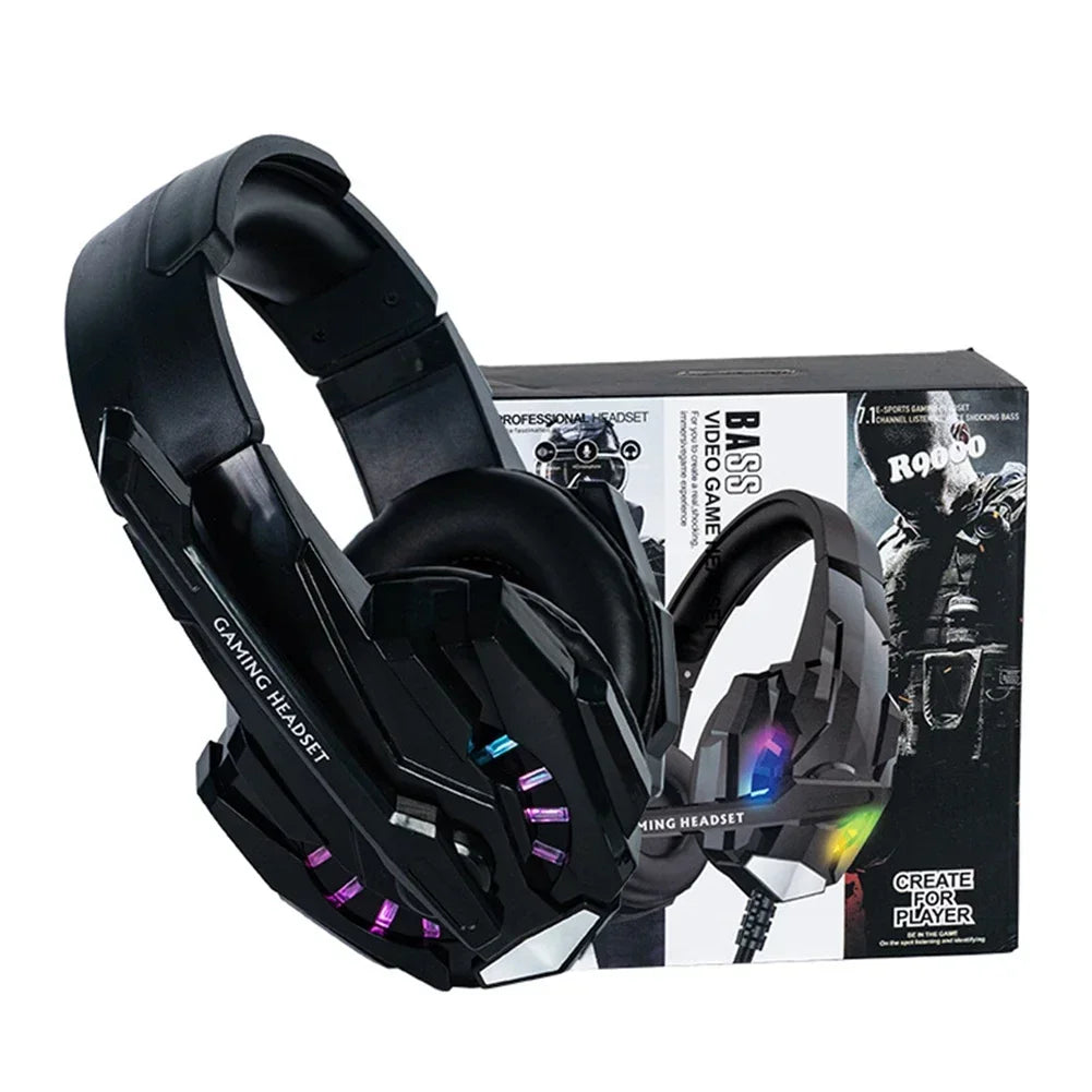 Creative Wired Gaming Headphones High Quality Microphone Led Light Bass Stereo PC Gaming Headset For Computer PS4 PS5 Xbox Oasis Select Colorful for PS