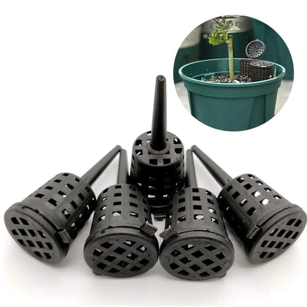 10Pcs Bonsai Fertilizer Box Mini Automatic Planting Basket Slow Release Fertilization Container Cover Portable Nursery Pot Oasis Select