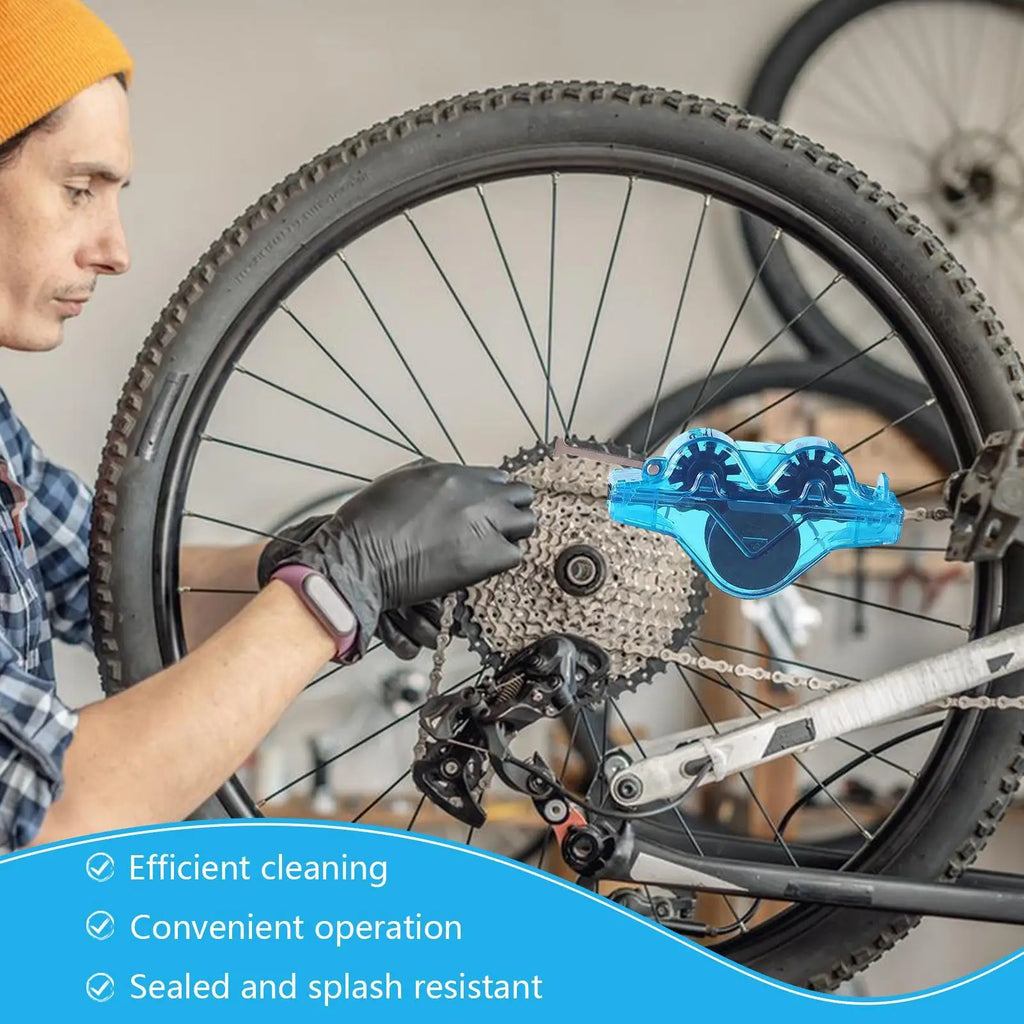 Chain Cleaner Portable Cycling Cleaning Cycle Chain Scrubber Cleans Tool Quick Degreasing Repair Bike Cleaning Tools Bike Wash Oasis Select