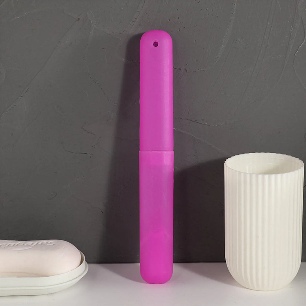 Toothbrush Storage Box Tooth Brush Box Holder Cover Travel Storage Dust-proof Case Portable Portable Travel Toothbrush Case Oasis Select Purple One Size