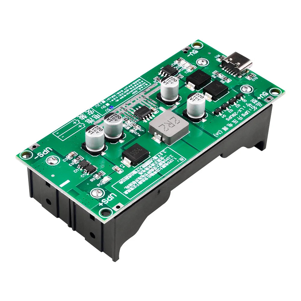 Type-C 15W 3A 18650 Lithium Battery Charger Module DC-DC Step Up Booster Fast Charge UPS Power Supply / Converter 5V 9V 12V Oasis Select