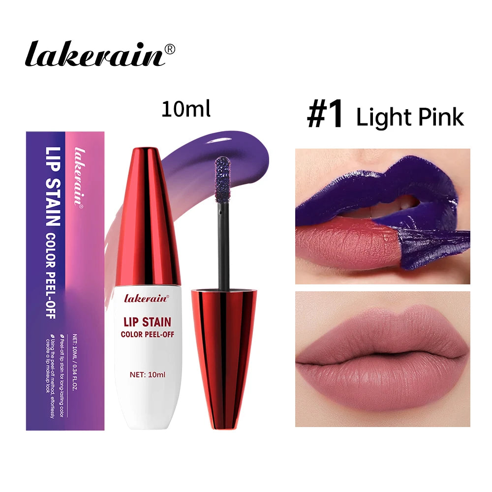 Peel Off Rose Pink Lip Gloss Matte Outline Contour Tattoo Lip Stain Waterproof Transfer Resistant Tear Off Natural Lip Tint Oasis Select 1