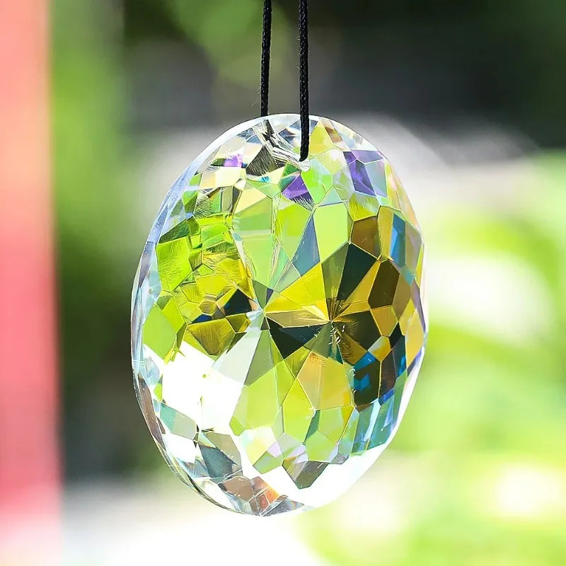 2pcs 30mm Round Crystal Sun Catchers Glass Prism Hanging Sun Catchers Rainbow Maker For Window Balcony Garden Decorat Oasis Select