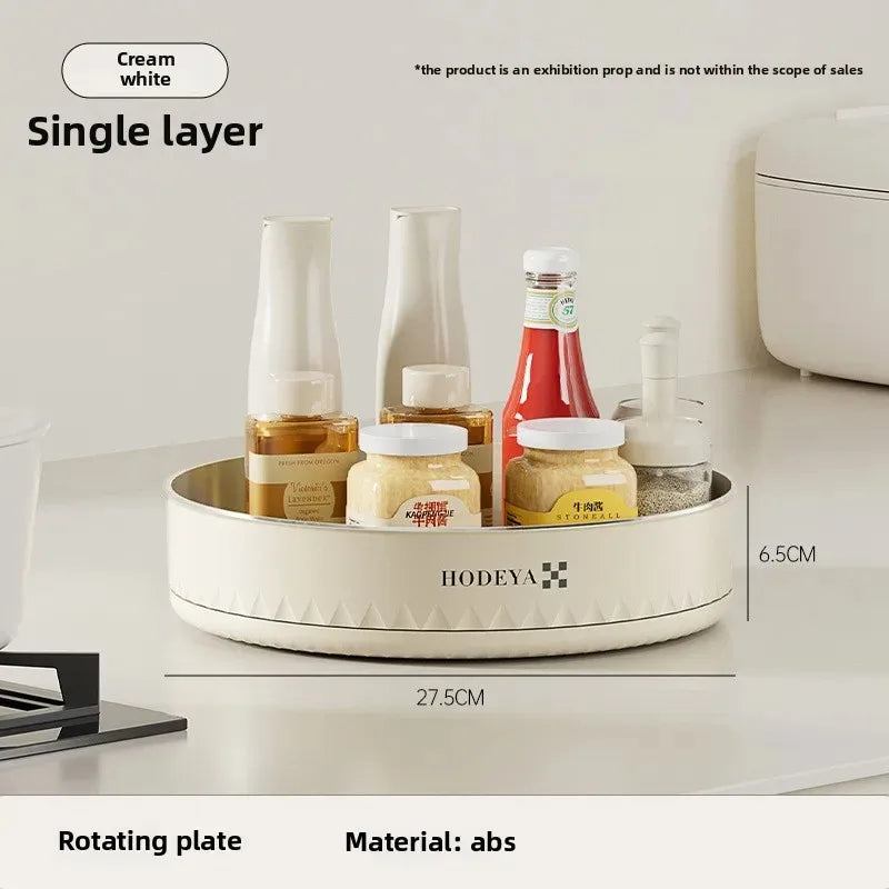360° Rotating Double-Layer Spice Rack Kitchen Organizer Rotating Spice Rack Oasis Select single