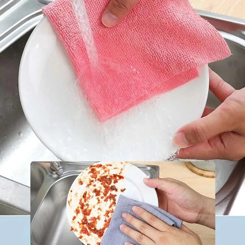 20-Pack Reusable Microfiber Cleaning Towel Roll – Kitchen Cloths Microfiber Cleaning Cloth Oasis Select