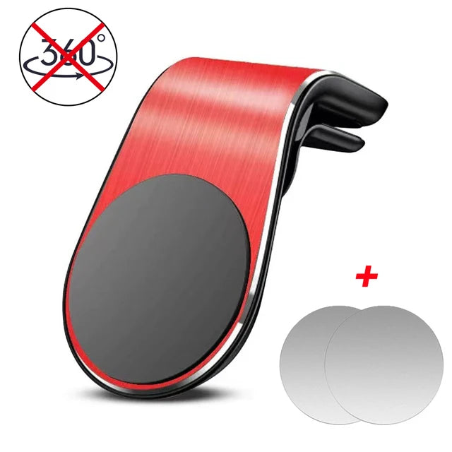 Magnetic Car Phone Holder Mobile Support For The Car Cell phone Support Mobile Door For Auto For iphone Xiaomi Huawei Samsung Oasis Select Simple Red