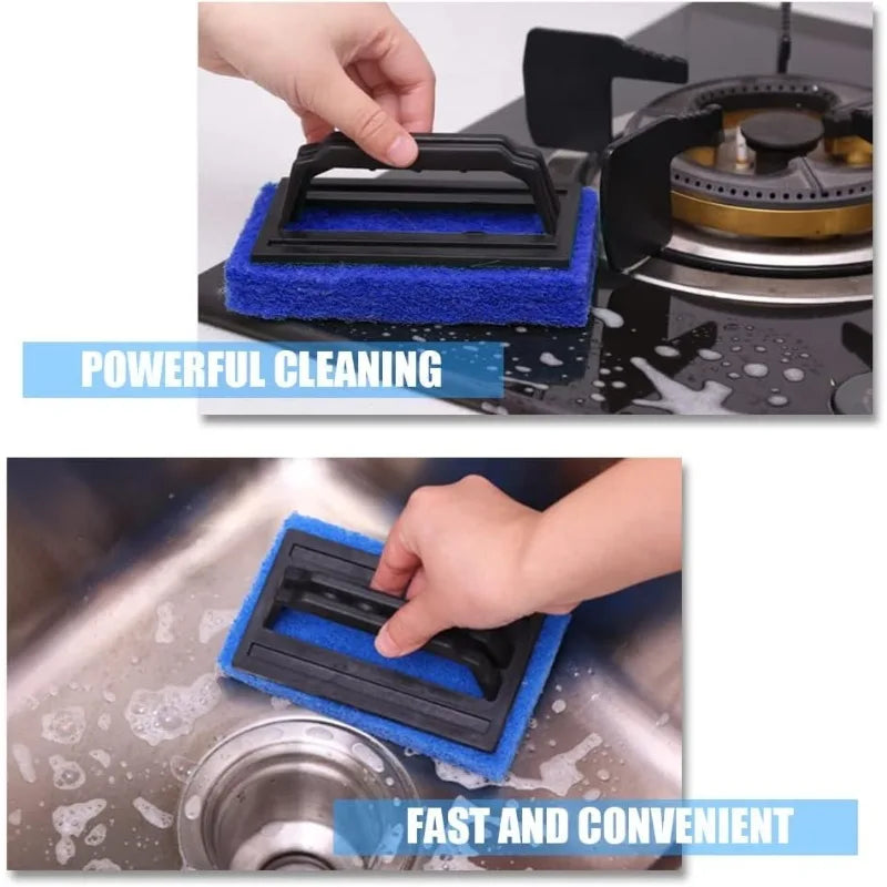 Handle Sponge Cleaning Brush & Scouring Pad Set – 1–20 PCS