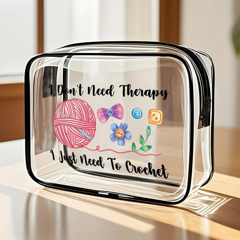 Waterproof Transparent PVC Zipper Makeup Bag Portable Travel Toiletry Storage Bag Cosmetic Organizer Case Cosmetic Bag Oasis Select ball of yarn