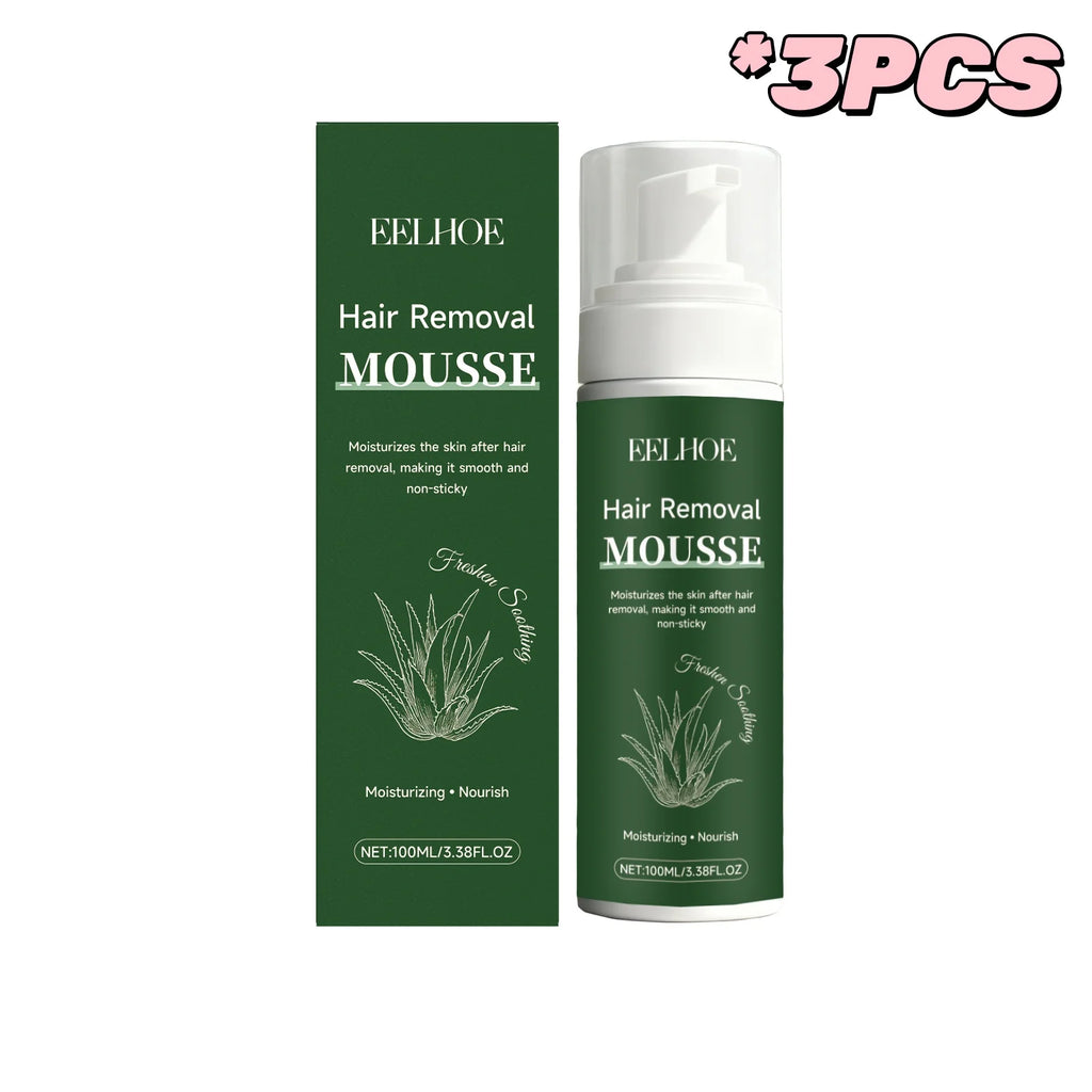 EELHOE Hair Removal Mousse Spray 5Min Fast Depilatory Foam Whole Body Smooth No Black Spots Painless For Women Men Oasis Select 100g Boxed X3PCS