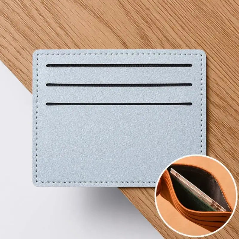 Minimalist Slim PU Card Holder – 6-Slot Pocket Wallet Case Slim Card Holder Oasis Select A10