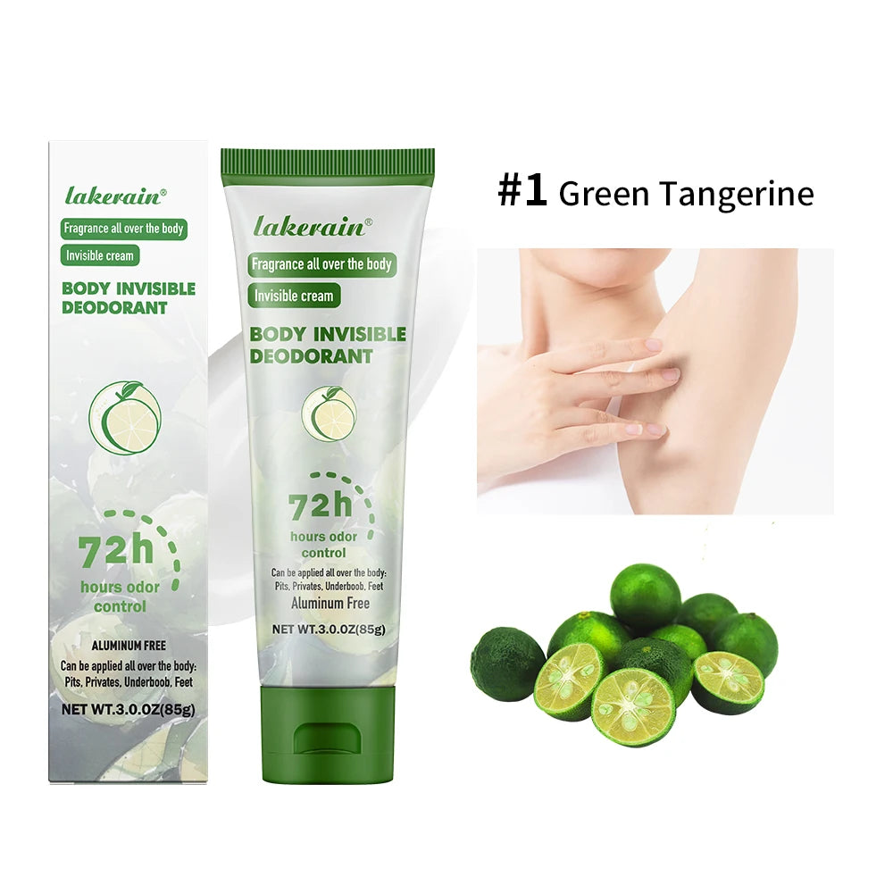 Mint Fragrance Deodorant Cream Long Lasting Oder Control Deodorant Cream Armpit Refreshing Antiperspirant Full Body Deodorizatio Oasis Select 1Green Tangerine