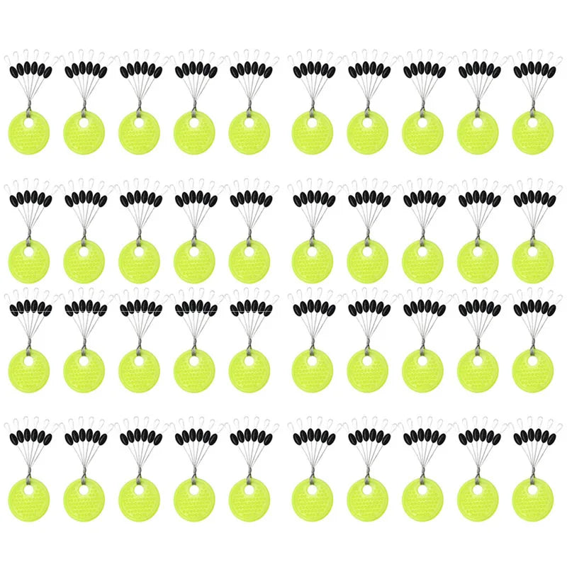 10/40 Group Set High Quality Rubber Space Beans Sea Carp Fly Fishing Black Rubber Oval Stopper Fishing Float Fishing Bobber Oasis Select 40Groups-L