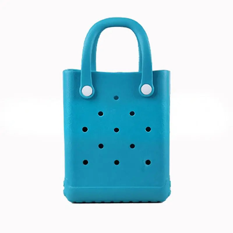 Women Mini Tote Bag EVA Flexible Bag Practical for Vacation Office and Travel Shopping Oasis Select Blue green