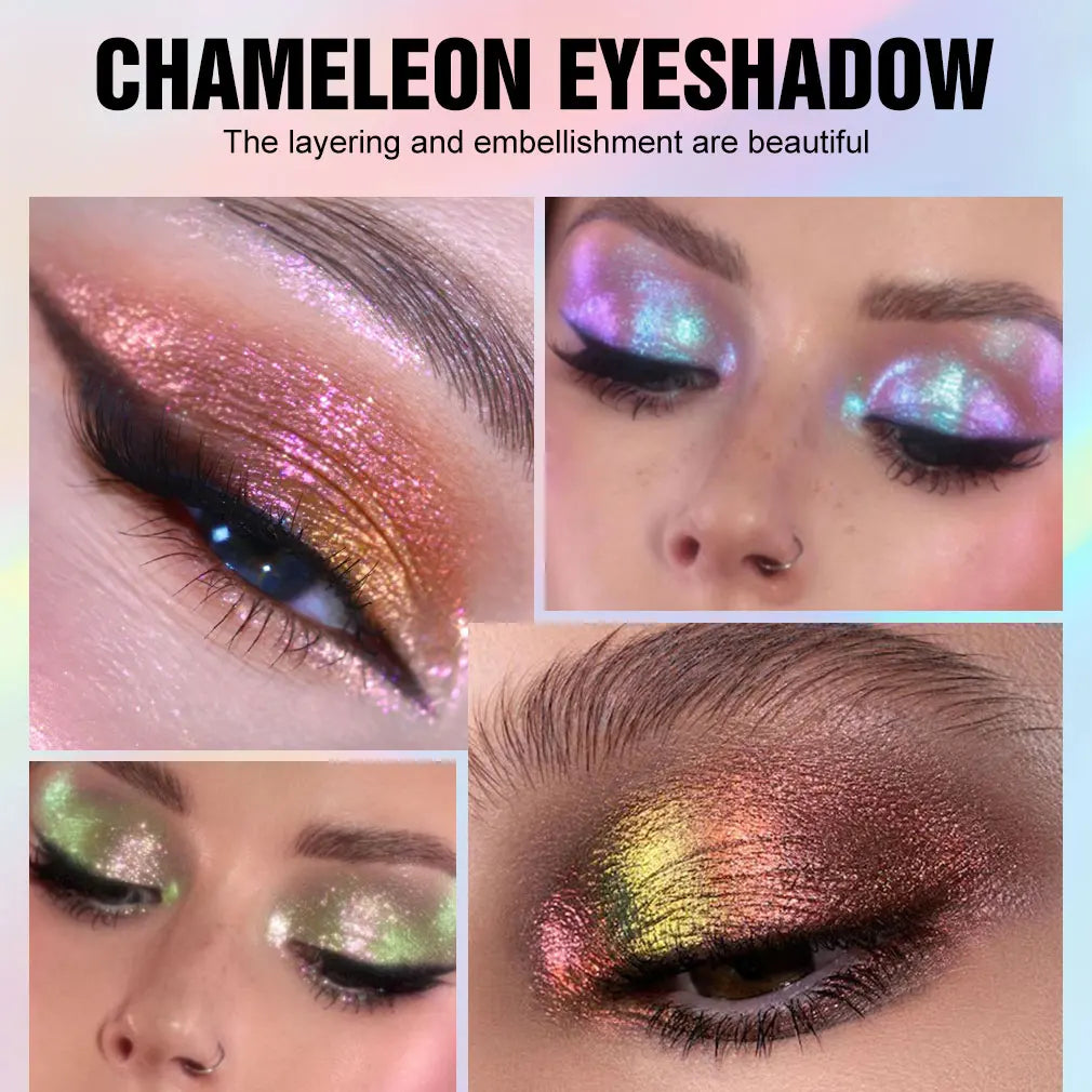 Chameleon Multichrome Eyeshadow – Color-Shifting Pressed Pigment