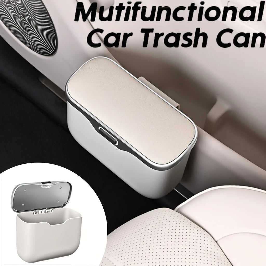 Car Trash Can with Lid – Hanging Auto Interior Waste Bin