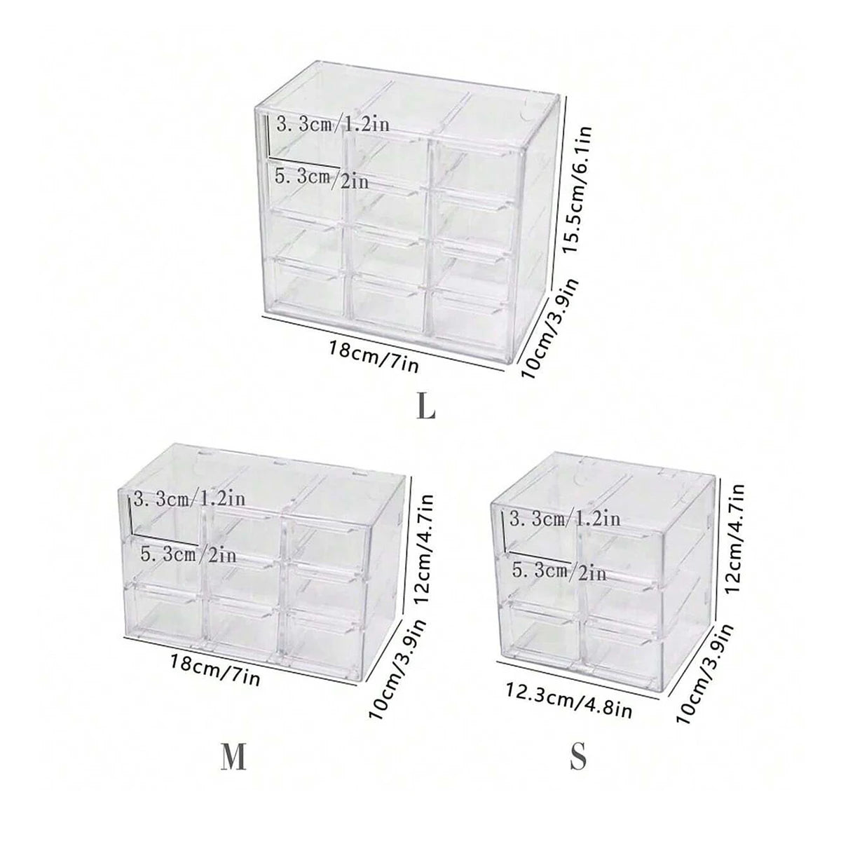 Acrylic Large Capacity Drawer Transparent Divided Beaded Storage Box DIY Handmade Jewelry Display Box Oasis Select