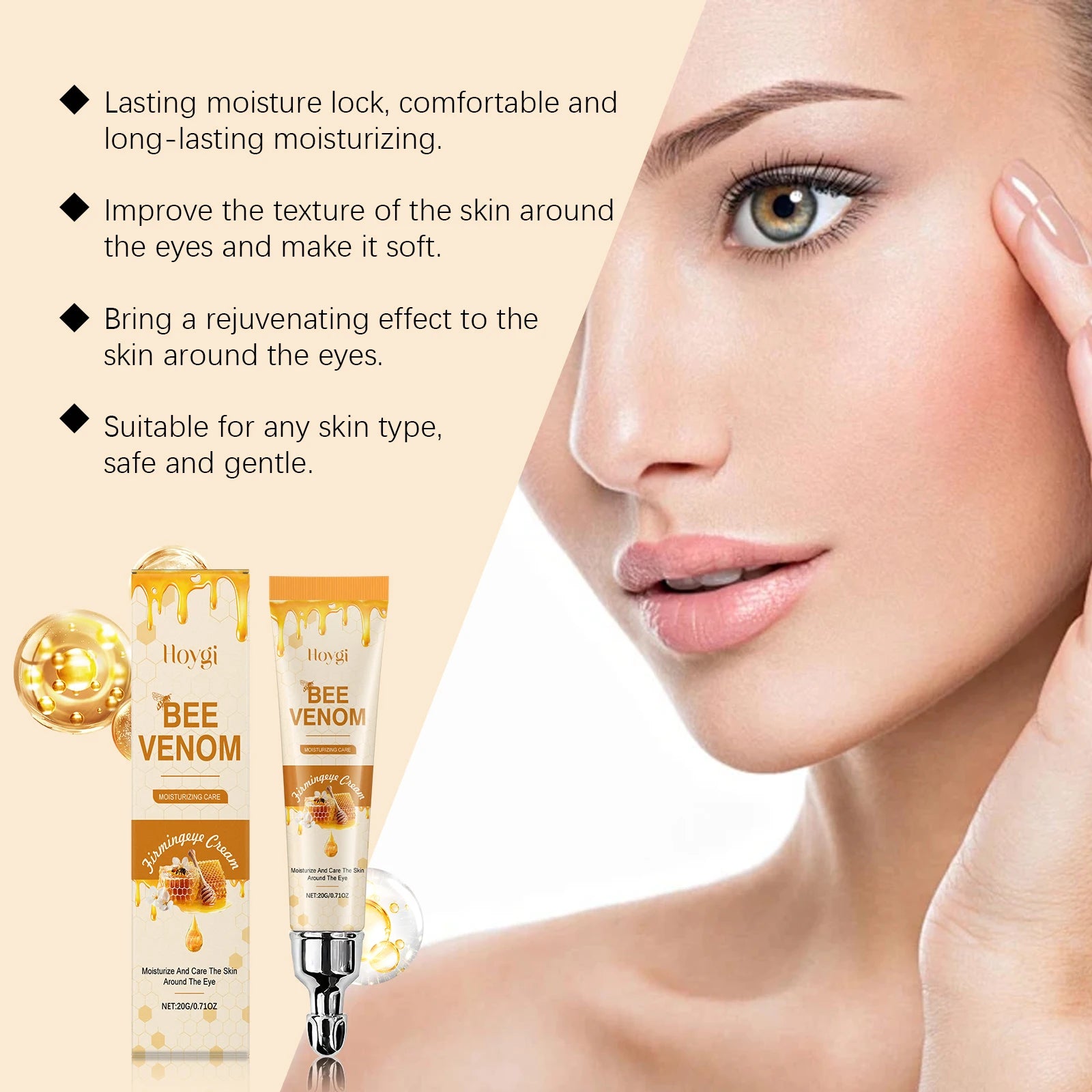 Hoygi Bee Venom Eye Cream – Firming, Dark Circles & Anti-Aging Anti-Aging Eye Cream Oasis Select
