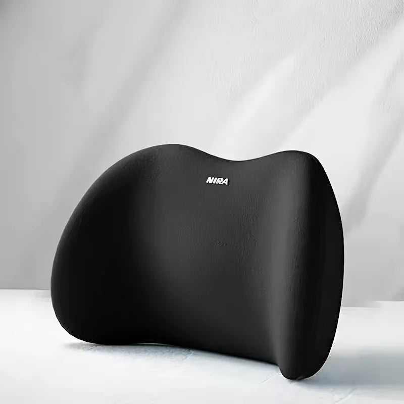 Ergonomic Memory Foam Lumbar Pillow for Office and Bed Sleepers - Comfortable Back Support Cushion with Washable Cover Oasis Select black
