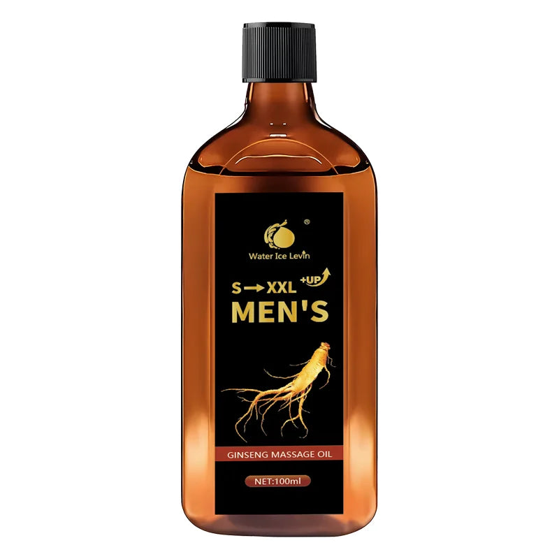 S-XXL +UP Men's Ginseng Massage Oil with Shea Butter - Hydrates & Firms Skin, Boosts Moisture Oasis Select black 100g