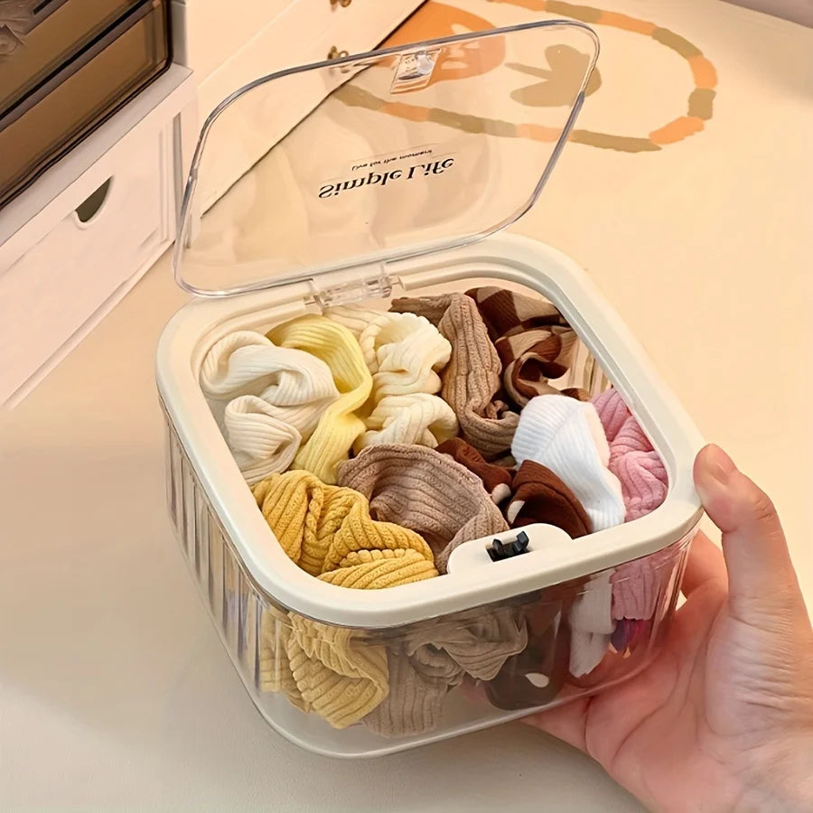 Multifunctional Hair Accessory Organizer with Lid - Waterproof, Pop Lid Organizer, Desktop Organizer, Rectangular Storage Oasis Select