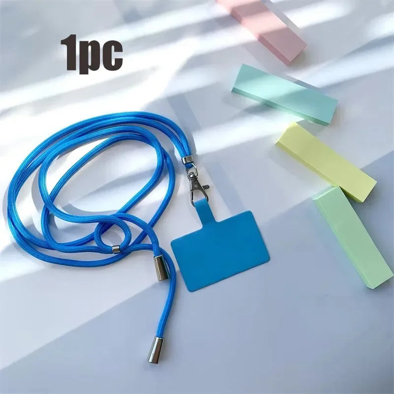 1/4pcs Crossbody Lanyard Necklace Strap Universal Mobile Phone Lanyard Long Adjustment Phone With Clip Safety Anti-Lost Lanyard Oasis Select 1pc blue
