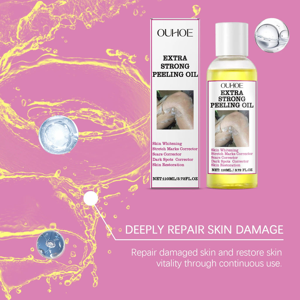 110ML Body Peeling Oil Gentle Remove Dead Skin Moisturizing Glowing Skin Tone Firming Smoothing Massage Body Exfoliating Oil Oasis Select