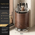 Multifunctional Rotating Kitchen Knife Holder with Chopstick Barrel Countertop Organizer Storage Rack for Knives & Utensils Oasis Select A