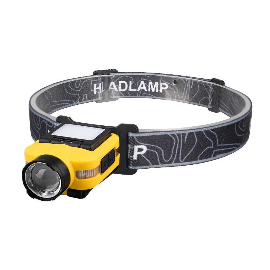 COB LED Rechargeable Headlamp – 5 Modes, 200LM & Pen Clip