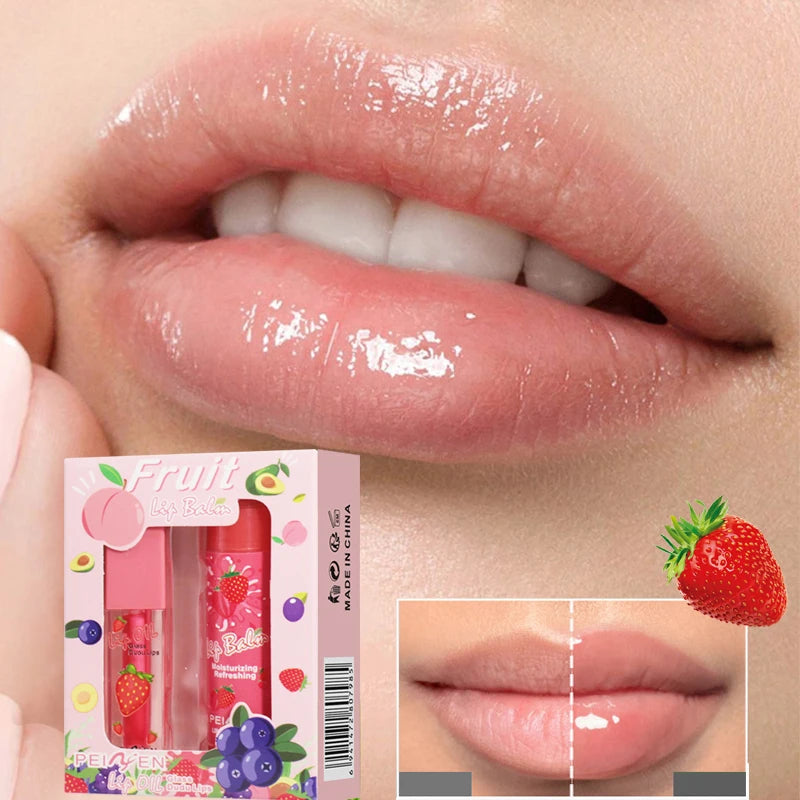 Fruit Lip Oil Set – Moisturizing Nourishing Lip Care Gift Lip Oil Gift Set Oasis Select