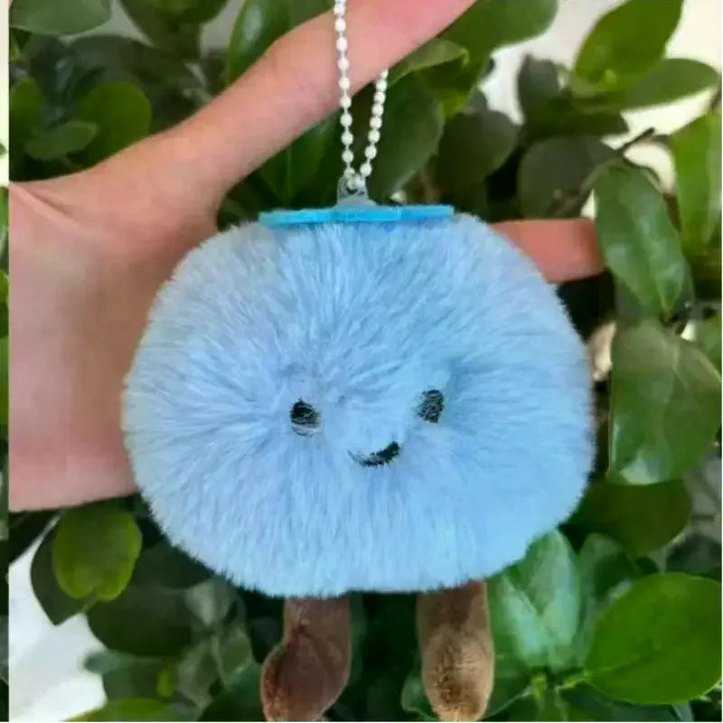 Fluffy Blueberry Plush Keychain – Cute Stuffed Bag Charm Pendant