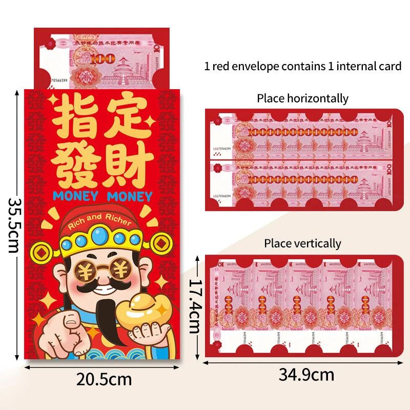 Creative Suprise Big Hongbag New Year Red Envelope birthday Red Pouch Chinese Traditional Lucky Money Pouch 2026 New Year Gifts Oasis Select s1