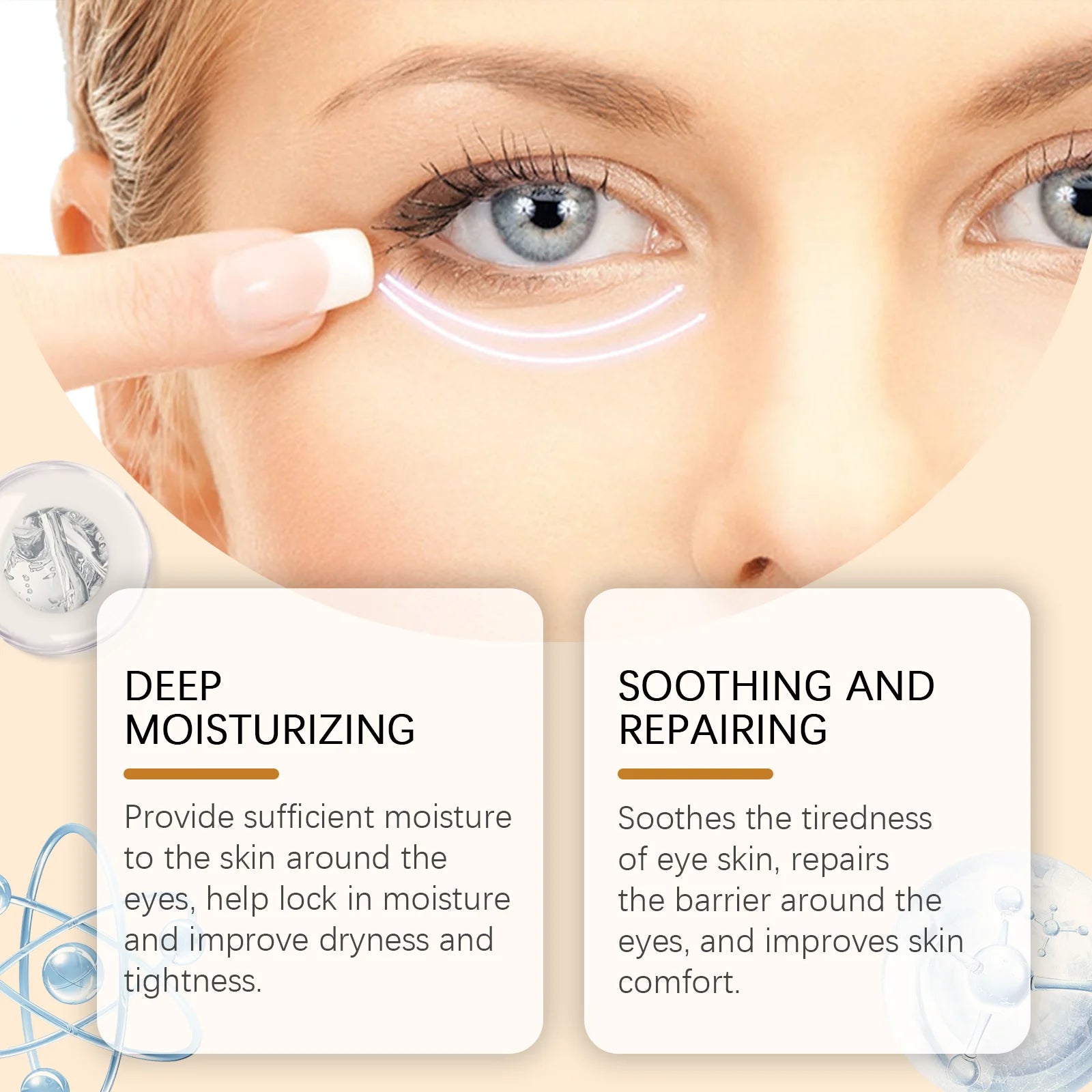 Remove Eye Bags Cream Anti-Aging Improve Puffiness Dark Circles Reduce Wrinkles Nourish Brighten Skin Retinol Firming Eye Cream Oasis Select