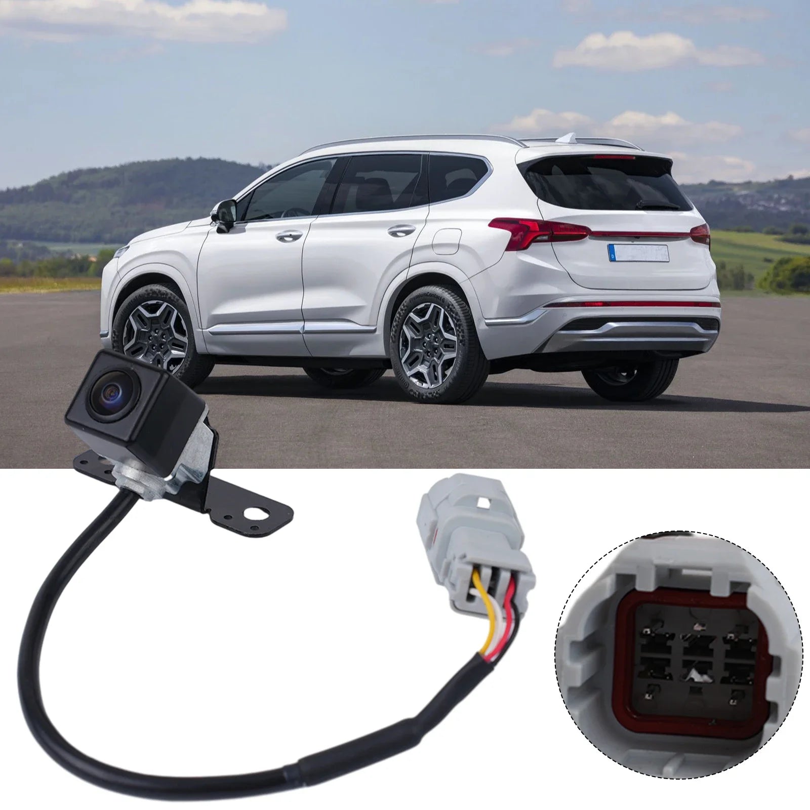 For Hyundai Santa Fe Rear View Camera 957602W000 for 2013 2016 Sport Utility Vehicles Including Base Premium and Luxury Trims Oasis Select