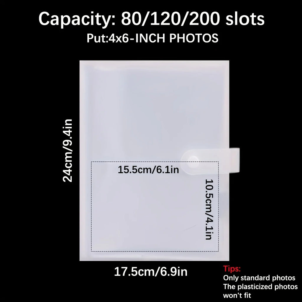 Large-capacity photo album 80-200 slots, can hold 6in photos for instant photos and postcards, to capture life and keep memories Oasis Select
