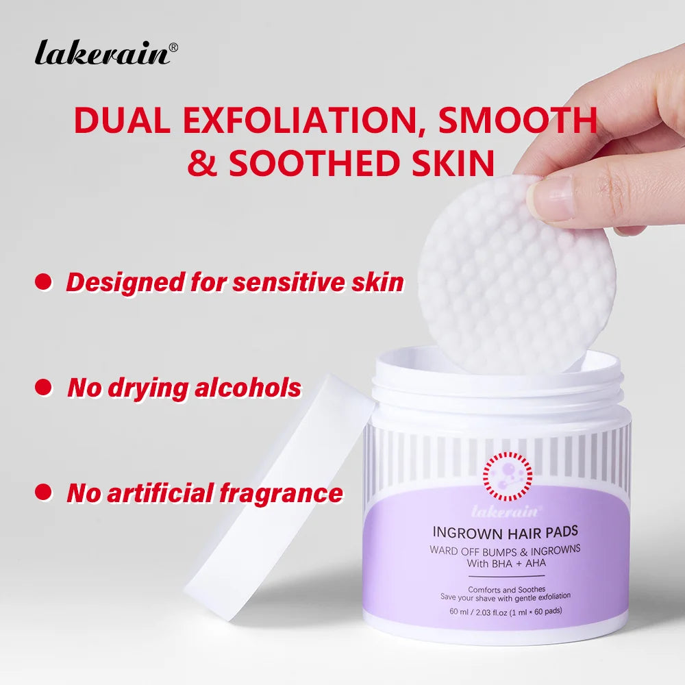 Ingrown Hair Pads Aftershave Treatment Pads To Help Prevent Razor Bumps for Men & Women Exfoliate Underarms & Bikini Area Oasis Select