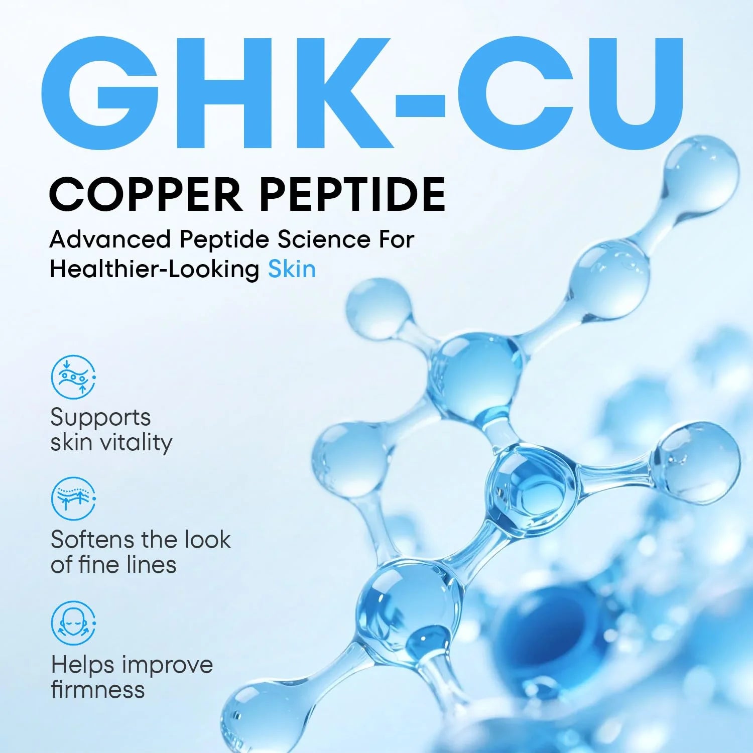 60g GHK-Cu Copper Peptide Face Cream Firming Elasticity Deep Hydration Long Lasting Moisturizing Daily Facial Care Oasis Select