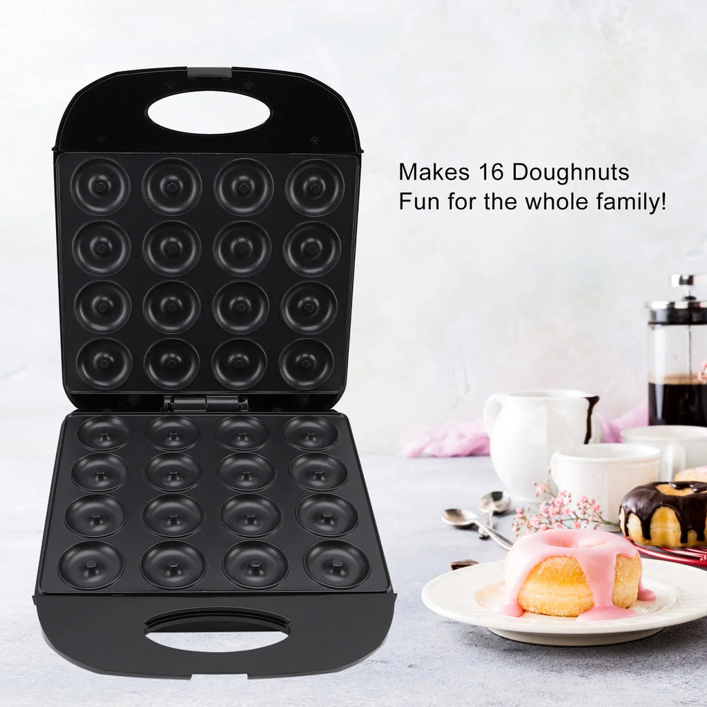 Mini Donut Maker Machine 16 Hole Non Stick Doughnut Machine 1400W Smart Temperature Control Easy To Clean Efficient for Home Oasis Select