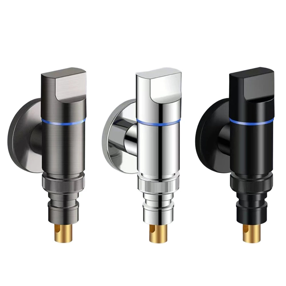 Washing Machine Faucet Automatic Water Stop Valve Quick Opening Angle Valve G1/2 Wall Mounted Water Stop Clip Triangle Valve Oasis Select