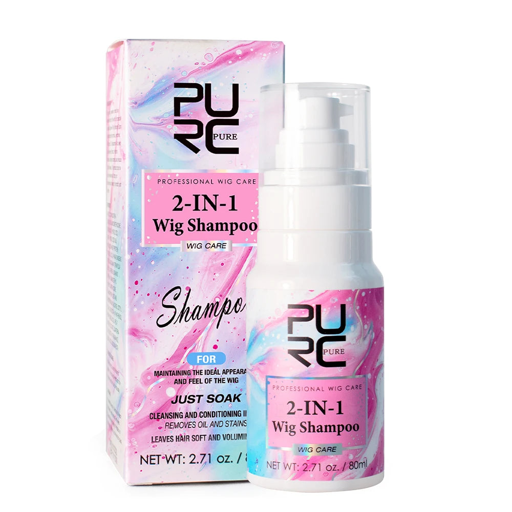 PURC Wig Shampoo And Conditioner Kit Coconut Oil Smoothing Shiny Hair Care Products for Wigs Women Oasis Select Shampoo