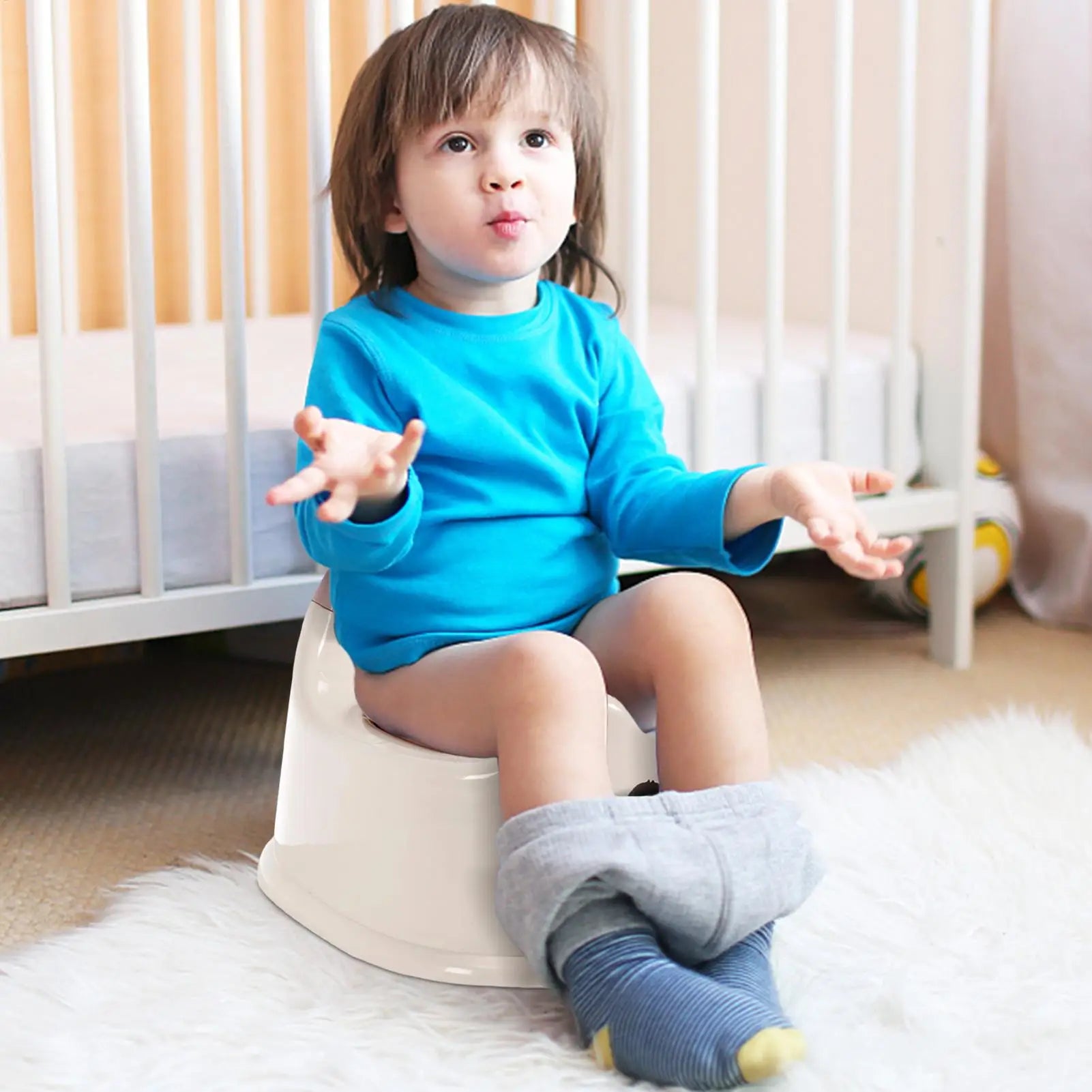 Baby Potty Training Toilet Potty Seat Anti-Slip Portable Toddler Training Toilet Chair with Lid for Children Travel Boys Home Oasis Select