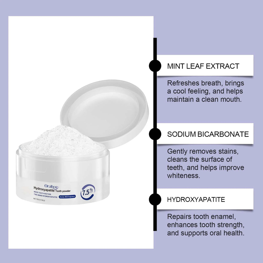 Dental Cleaning Powder Remove Plaque Stains Reduce Calculus Fresh Bad Breath Lasting Freshness Tooth Whitening Care Product 50g Oasis Select