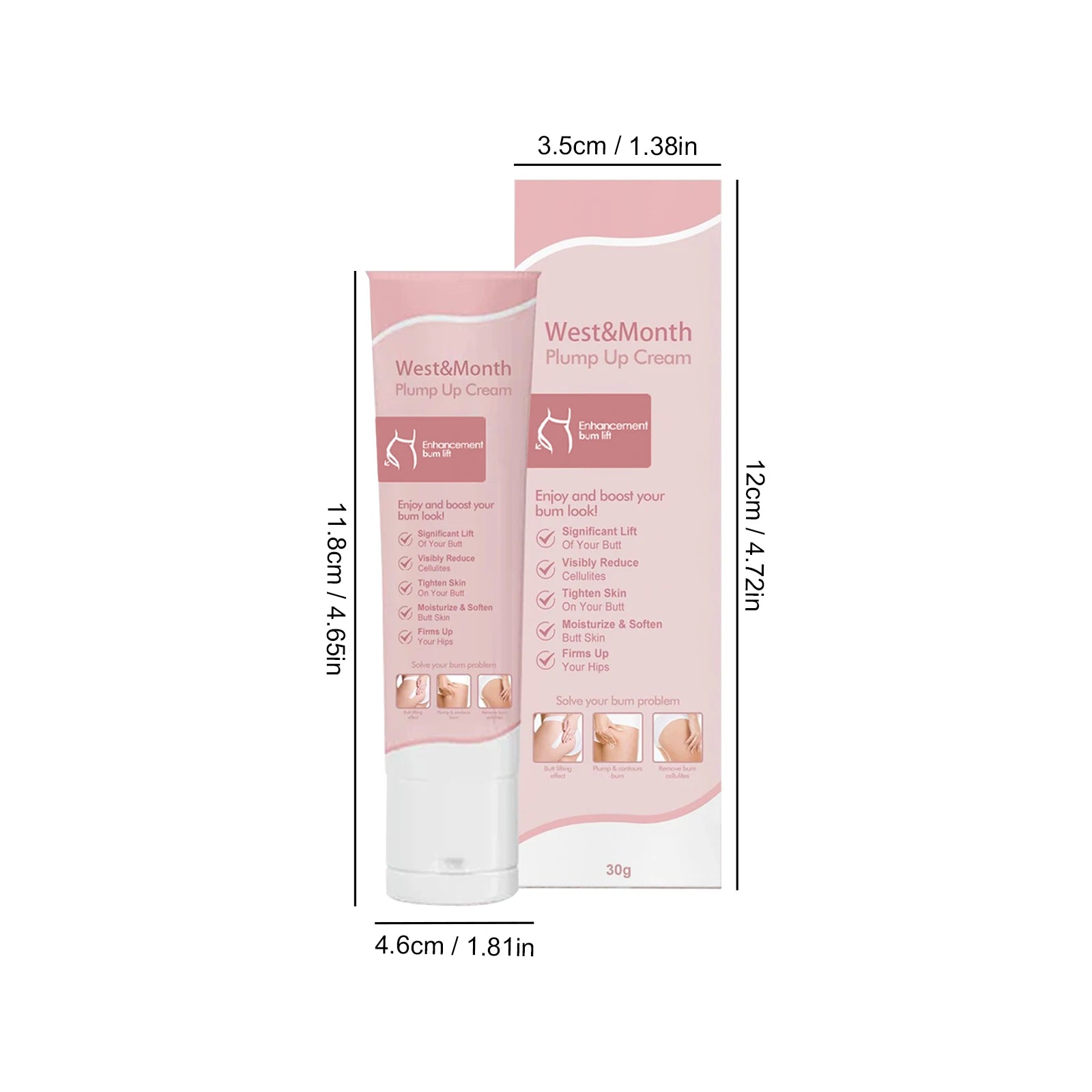 Butt Enhancement Cream – Lifting, Plumping & Firming Hip Cream Body Firming Cream Oasis Select
