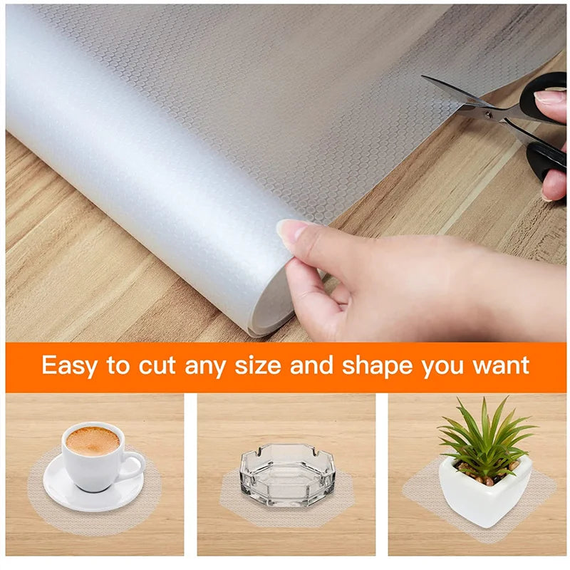 Reusable Drawer Liners Washable Dustproof and Non-slip Placemats Kitchen Cabinet Mats Refrigerator Non-slip Liners Shelf Paper Oasis Select
