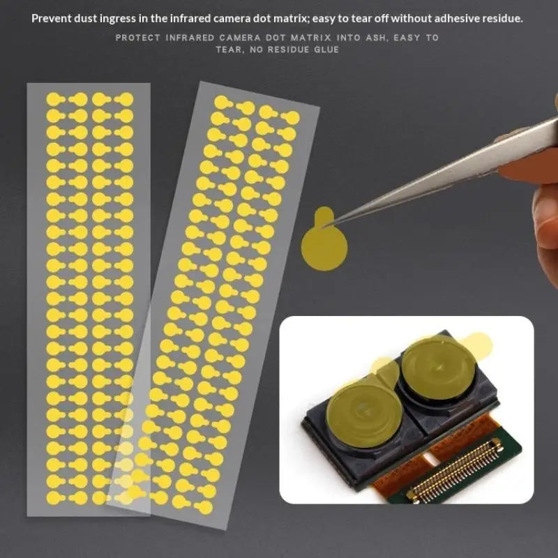 28/40/80/100pcs Protective Camera Sticker Dust Stickers High Temperature Tape For Phone Infrared Dot Matrix Protect Tool 7/12mm Oasis Select
