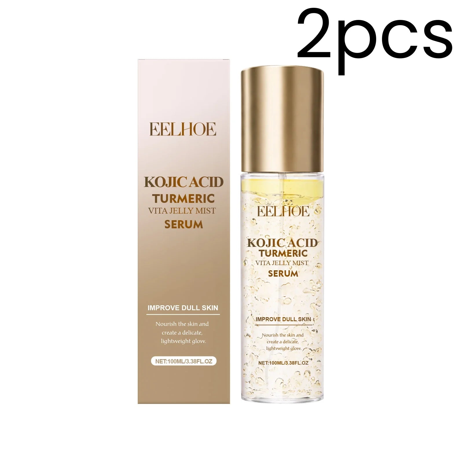 Eelhoe Kojic Acid Turmeric Face Mist Serum 100ml | Deep Hydration Face Serum Mist Oasis Select 2pcs