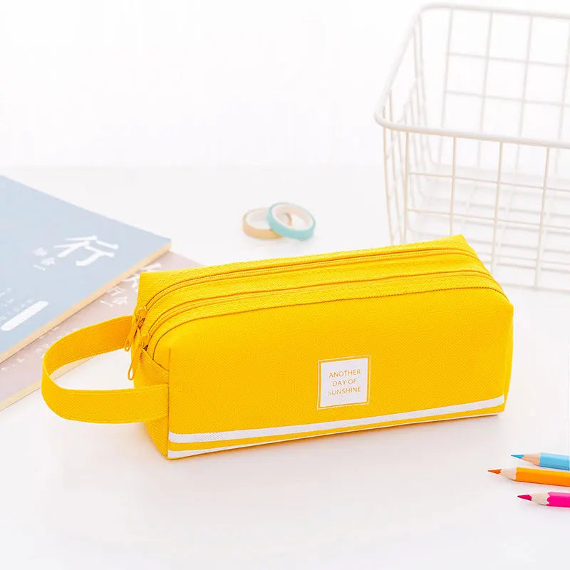 Large Capacity Pencil Case Kawaii Stationery Organizer School Office Supplies Back To School Pencil Boxes for Girls Boy Oasis Select YELLOW