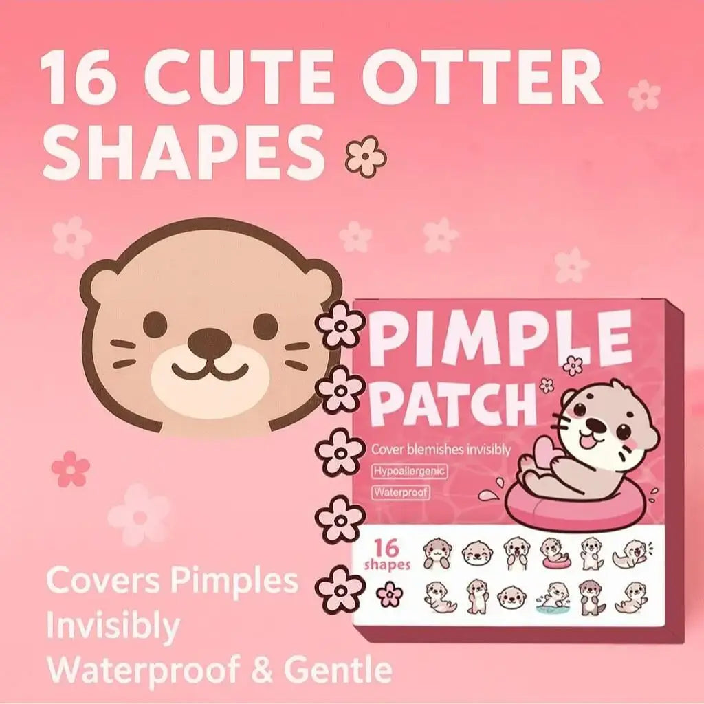 Hydrogel patch -32/48/64 pieces, hypoallergenic, waterproof, nonalcoholic skin sticker Cute otter design for both men and women Oasis Select