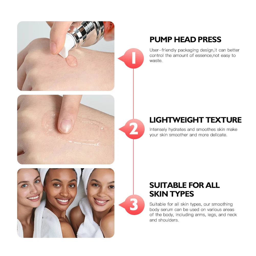 Smoothing Body Serum Intensive Hydration Moisturizing Improves Skin Elasticity Non-sticky Body Serum Suitable For All Skin Types Oasis Select