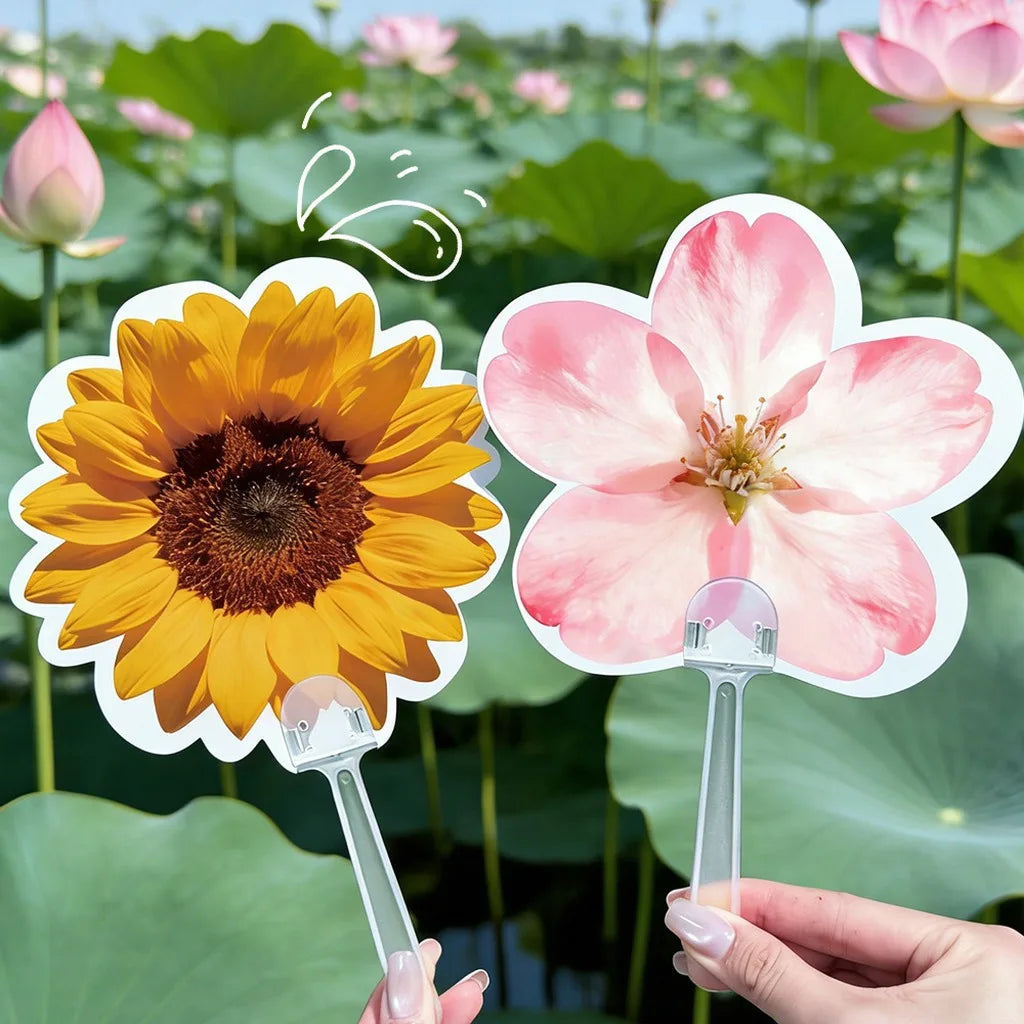 Double Sided Printed Fan Lightweight Pp Plastic Fan Summer Cooling Fan Modern For Graduation Gift Outdoor Travel Promotional Oasis Select
